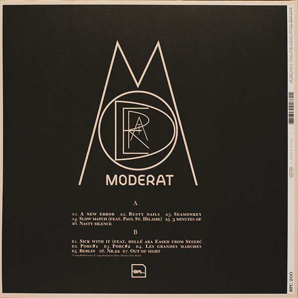 MODERAT - S/T - LP - 2009 - B PITCH CONTROL - GERMANY - VINYL 33 TOURS DISQUE VINYLE LP PARIS MONTPELLIER GROUND ZERO PLATINE PRO-JECT ALBUM TOURNE-DISQUE