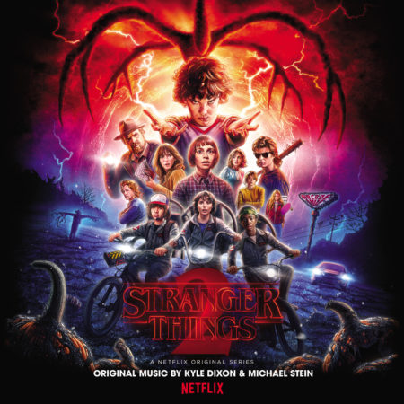 KYLE DIXON & MICHAEL STEIN – STRANGER THINGS Season 2 (Original Series Soundtrack) – 2LP Gatefold Crystal Vinyl Blue and White Splatter (UK import)