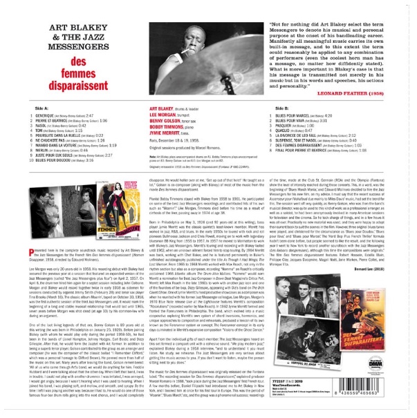 Art Blakey Des Femmes Disparaissent LP VINYL 33 TOURS DISQUE VINYLE LP PARIS MONTPELLIER GROUND ZERO PLATINE PRO-JECT ALBUM TOURNE-DISQUE