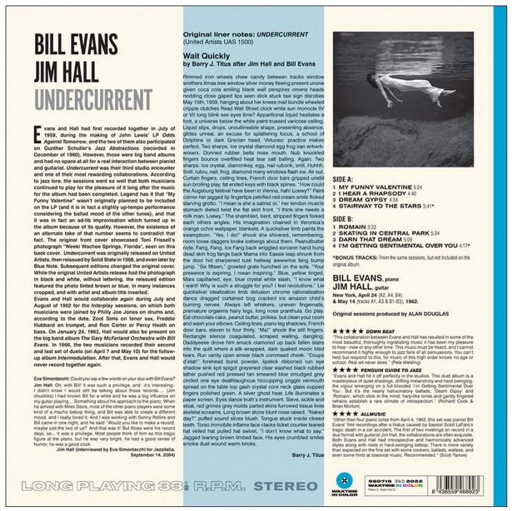 undercurrent-w-jim-hall-limited-colored-vinyl VINYL 33 TOURS DISQUE VINYLE LP PARIS MONTPELLIER GROUND ZERO PLATINE PRO-JECT ALBUM TOURNE-DISQUE
