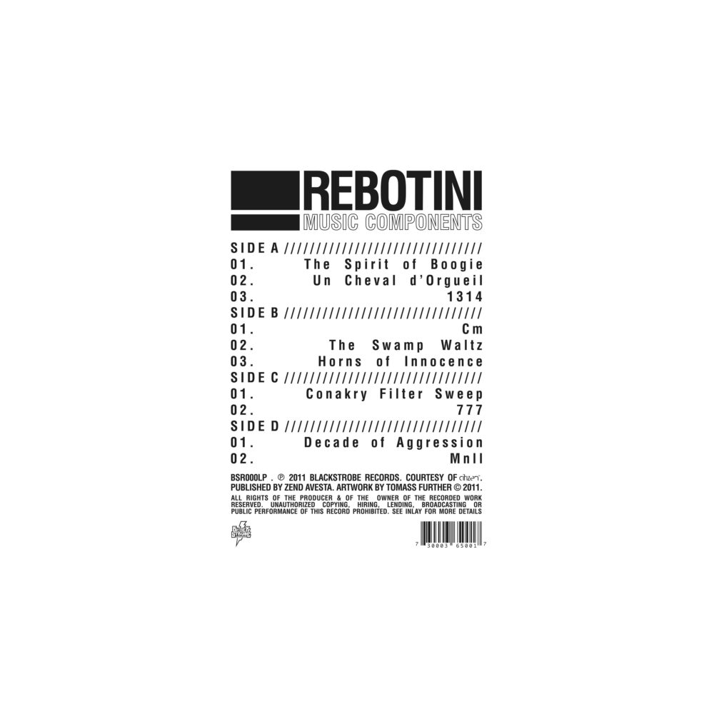 Arnaud Rebotini Music Components Blackstrobe records - VINYL 33 TOURS DISQUE VINYLE LP PARIS MONTPELLIER GROUND ZERO PLATINE PRO-JECT ALBUM TOURNE-DISQUE