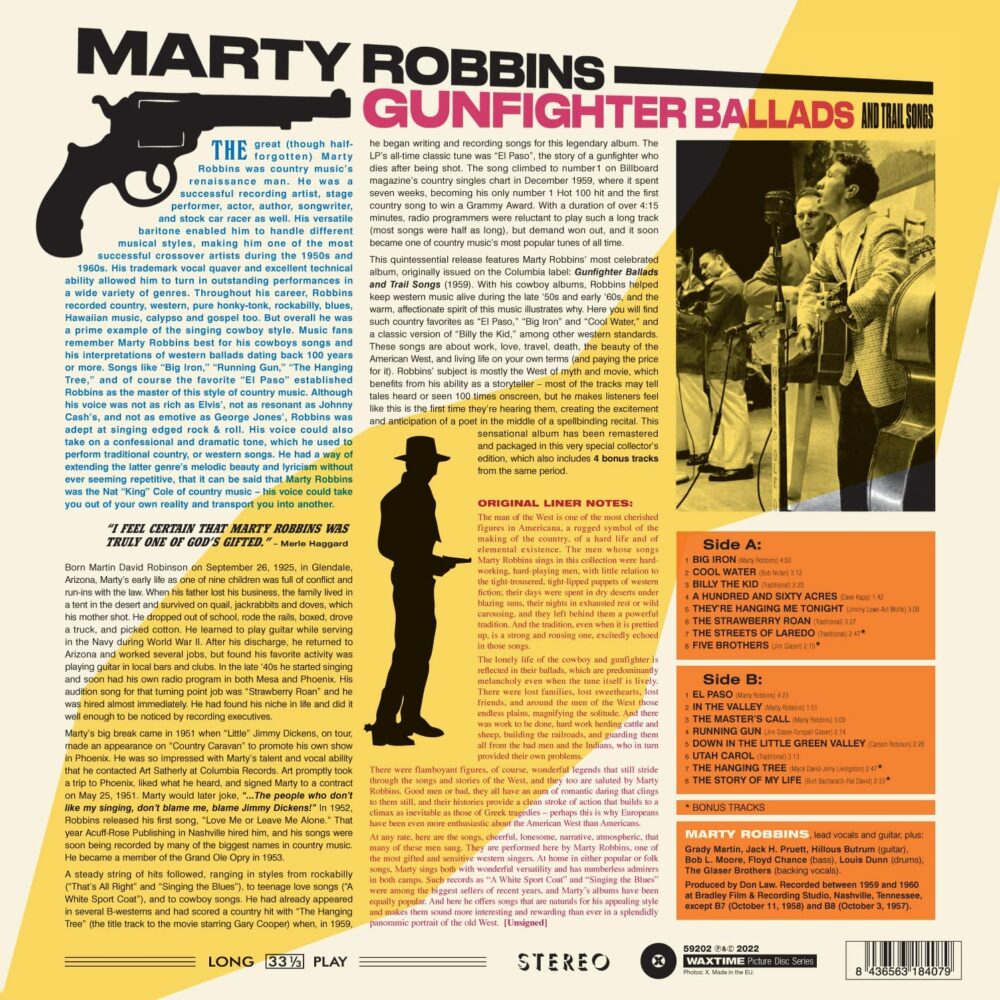 ROBBINS, MARTY - GUNFIGHTER BALLADS & TRAIL SONGS (LP 180 GR VINYL + 7 ) - LP