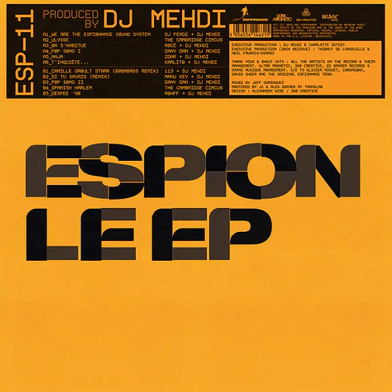 DJ MEHDI - ESPION LE EP (CRYSTAL CLEAR VINYL) - LP