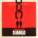 Pochette à rabat Pochettes intérieures imprimées et deux illustrations de « Dr King Schultz »/Christoph Waltz et « Django »/Jamie Foxx. Les titres sont répertoriés dans l'ordre sur le dos, les pochettes intérieures et les étiquettes.