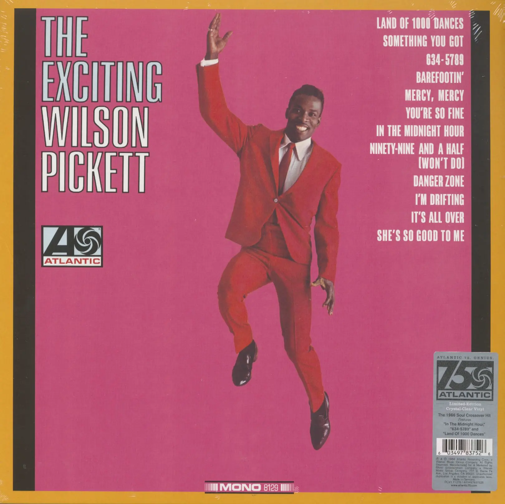LP1 Side A: Land of 1000 Dances Something You Got 634-5789 (Soulsville, U.S.A.) Barefootin’ Mercy, Mercy You’re So Fine Side B: In the Midnight Hour Ninety-Nine and One-Half (Won’t Do) Danger Zone I’m Drifting It’s All Over She’s so Good to Me