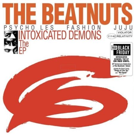The Beatnuts - Intoxicated Demons (Anniversary Edition) (Reissue) (Red Coloured) (12" Vinyl) Tracklist A1 World’s Famous Intro 1:01 A2 World’s Famous 3:23 A3 Engineer Talking S**** 0:51 A4 Psycho Dwarf 3:40 A5 On The 1+2 0:37 A6 No Equal 4:07 B1 Reign Of The Tec 3:21 B2 Quality & The Bushmen Off The Top 0:53 B3 Third Of The Trio 3:30 B4 Phone Call 0:15 B5 Story 3:35