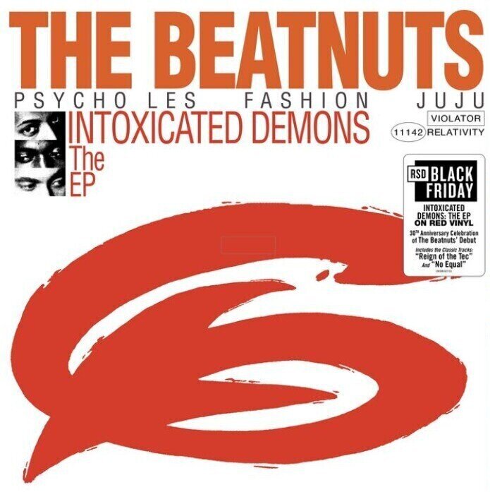 The Beatnuts - Intoxicated Demons (Anniversary Edition) (Reissue) (Red Coloured) (12" Vinyl) Tracklist A1 World’s Famous Intro 1:01 A2 World’s Famous 3:23 A3 Engineer Talking S**** 0:51 A4 Psycho Dwarf 3:40 A5 On The 1+2 0:37 A6 No Equal 4:07 B1 Reign Of The Tec 3:21 B2 Quality & The Bushmen Off The Top 0:53 B3 Third Of The Trio 3:30 B4 Phone Call 0:15 B5 Story 3:35