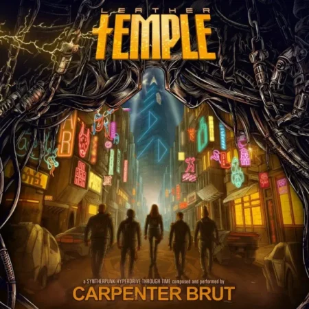 Avec ses rythmes abrasifs, ses textures sombres et sa tension constante, Leather Temple explore une facette plus directe de l'univers de Carpenter Brut. Au fil de dix titres, l'album canalise une énergie brute et nerveuse, quelque part entre électro saturée, fièvre industrielle et pulsations synthétiques des années 90. Pourtant, derrière cette intensité se cache également une dimension cinématographique et orchestrale, avec des arrangements qui élargissent l'horizon et ajoutent une portée dramatique. Un format resserré, une intensité constante : Leather Temple mise tout sur l'impact, équilibrant immédiateté brute et ambiance de bande-son de film post-apocalyptique. En arrière-plan, un monde au bord du gouffre. Dans ce chaos futuriste, Lita Connor ramène Leather Teeth, un fantôme du passé devenu machine de guerre, pour défier le système.
