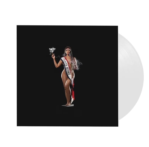 Deux disques vinyle noirs de 180 grammes, dans une pochette gatefold avec une image unique au dos (BEAD FACE) de Beyoncé