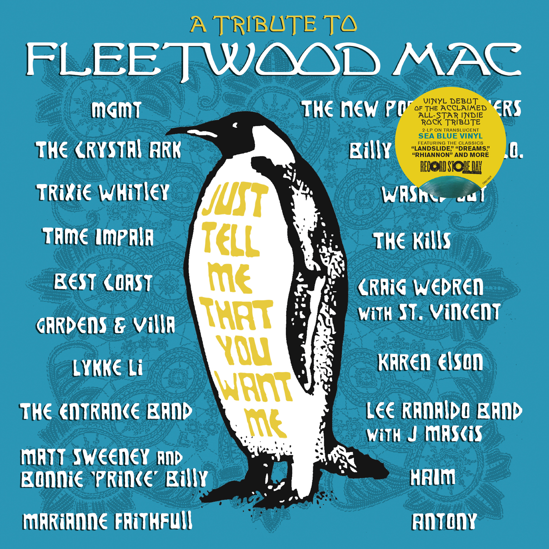 Édition limitée à 1 500 exemplaires de « Just Tell Me That You Want Me: A Tribute To Fleetwood Mac », un hommage indie rock aux classiques intemporels du groupe. Pour la première fois en vinyle, ce double LP translucide bleu océan rassemble des reprises signées HAIM, Tame Impala, MGMT et bien d’autres, de « Dreams » à « Landslide » en passant par « Rhiannon ». Une réinterprétation unique des titres mythiques de Fleetwood Mac, à découvrir absolument. Exclusivité Record Store Day.
