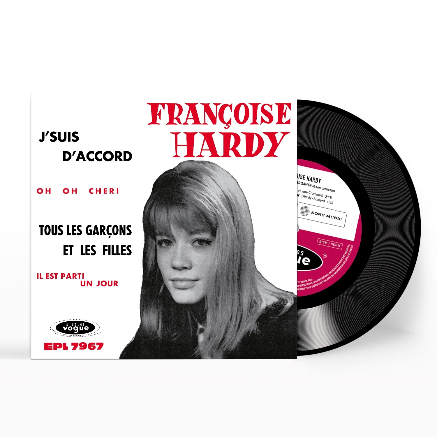 En 1962, le premier EP 4 titres de Françoise Hardy connaît un succès international grâce à « Tous les garçons et les filles ». Bob Dylan en était admiratif au point de placer le disque à ses pieds lors de la séance photo de Bringing It All Back Home (1965).