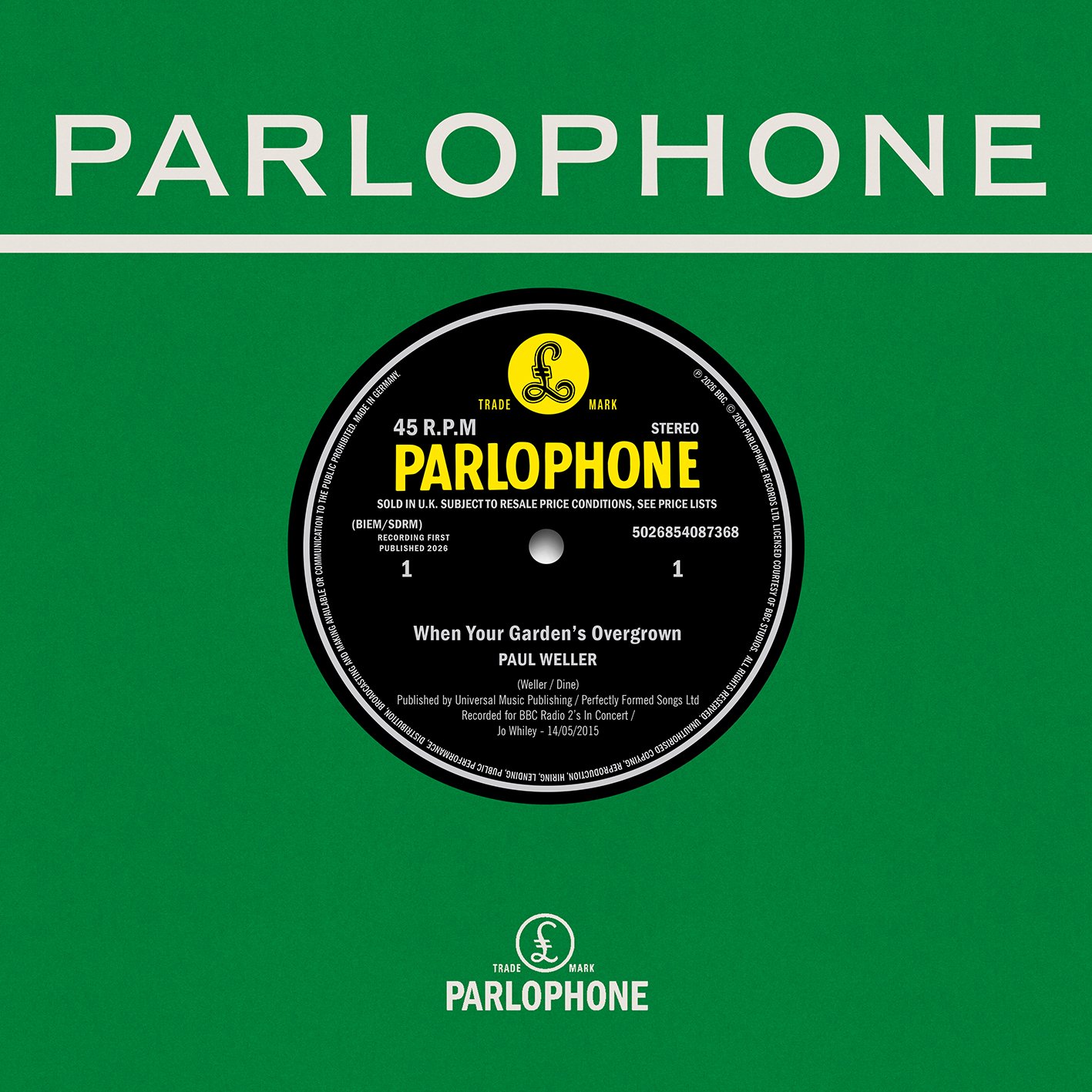 Paul Weller - When Your Garden’s Overgrown (Live at the BBC) (RSD 2026)