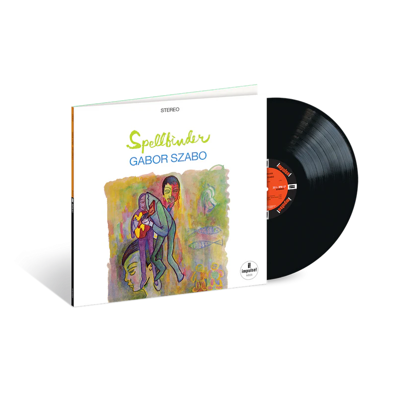 Impulse!, 1966 L'album « Spellbinder », sorti en 1966 chez Impulse! Records, a permis au guitariste hongrois Gábor Szabó de se faire connaître d'un public américain plus large grâce à un disque mêlant jazz modal, influences folk d'Europe de l'Est et sonorités pop des années 1960. Enregistré en mai 1966 au studio Englewood Cliffs de Rudy Van Gelder et produit par Bob Thiele, « Spellbinder » présente Szabó au sein d'un quintette avec le bassiste Ron Carter, le batteur Chico Hamilton et les percussionnistes Willie Bobo et Victor Pantoja. Le mélange hypnotique de grooves et de drones qui caractérise le groupe a contribué à définir le style unique de Szabó : des structures basées sur des vamps, une articulation de guitare proche du sitar et des lignes modales imprégnées de son héritage d'Europe de l'Est.