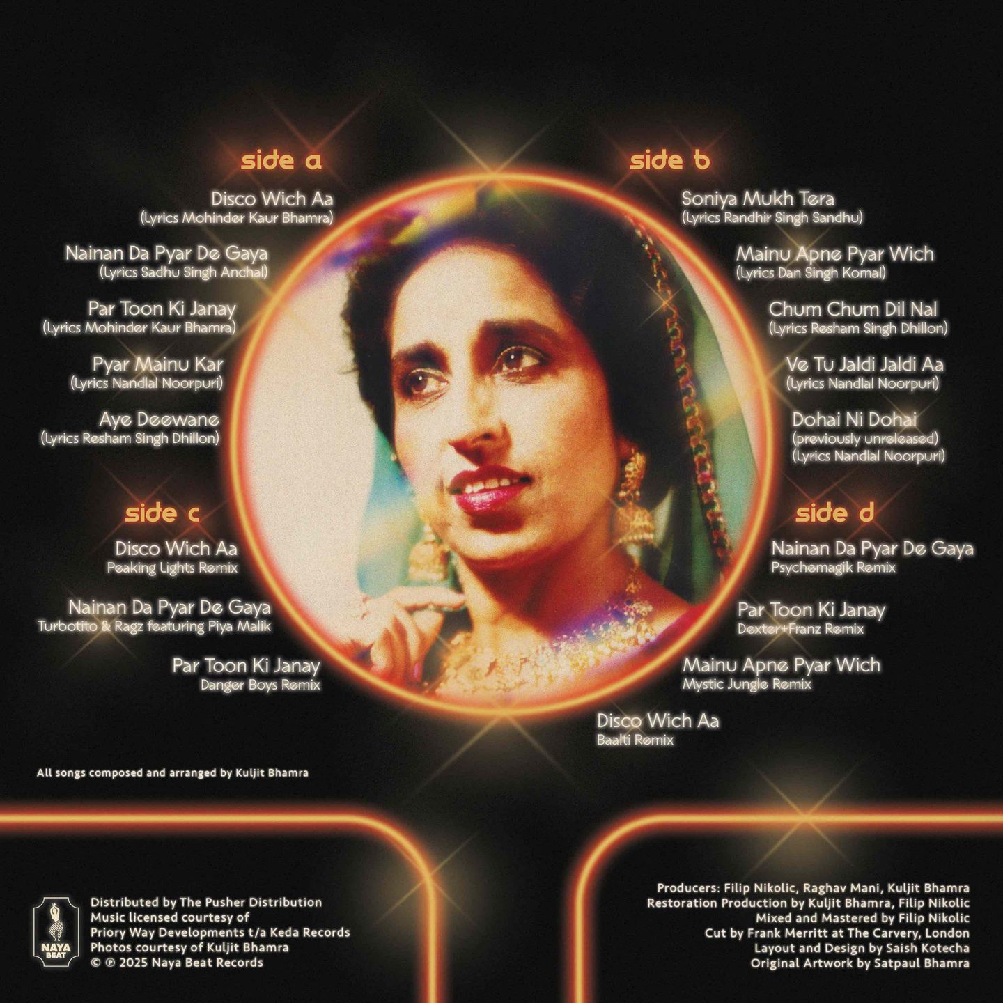 Mohinder Kaur Bhamra Punjabi Disco Naya Beat Records (NAYA-009LPR) 2x LP Gatefold Electronic, Funk / Soul, World, Disco, Acid House, House, Italo Disco, World, Groove, Reissue Date: 31 oct. 2025, United States of America (the)