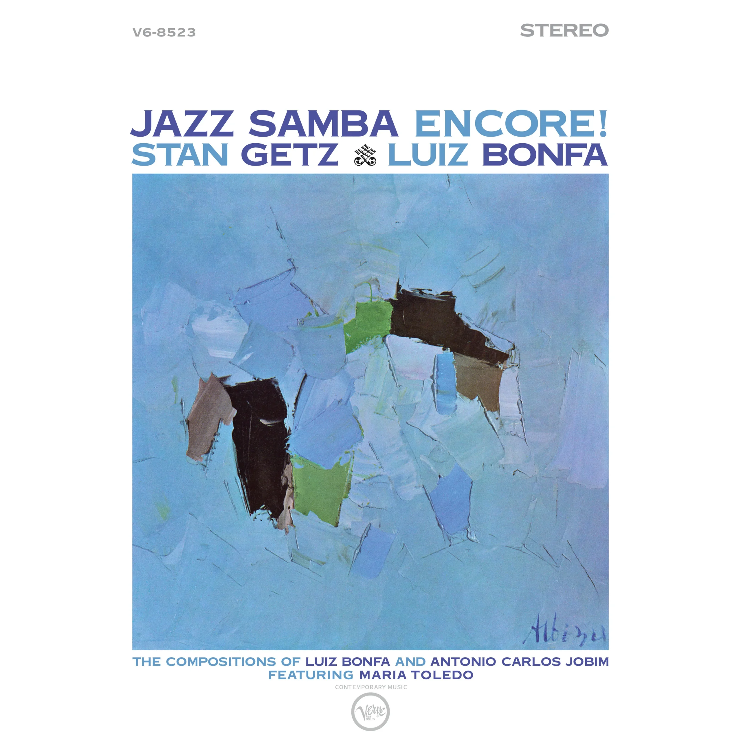 Jazz Samba Encore! est un album de bossa nova de Stan Getz et Luiz Bonfá, sorti chez Verve. Il s'agit d'une bossa nova au rythme plus lent. On y trouve un mélange de standards de Jobim et de compositions originales de Bonfá. Parmi les interprètes figurent également Antonio Carlos Jobim et la chanteuse Maria Toledo, épouse de Bonfá. La peinture ornant la pochette est une œuvre d'Olga Albizu, artiste expressionniste abstraite portoricaine influente installée à New York. Tracklist Face A Sambalero Só Danço Samba (I Only Dance Samba) Insensatez (How Insensitive) O Morro Não Tem Vez (Favela) Samba de Duas Notas (Two Note Samba) Face B Menina Flor Mania de Maria Saudade Vem Correndo Um Abração no Getz (A Tribute to Getz) Ebony Samba
