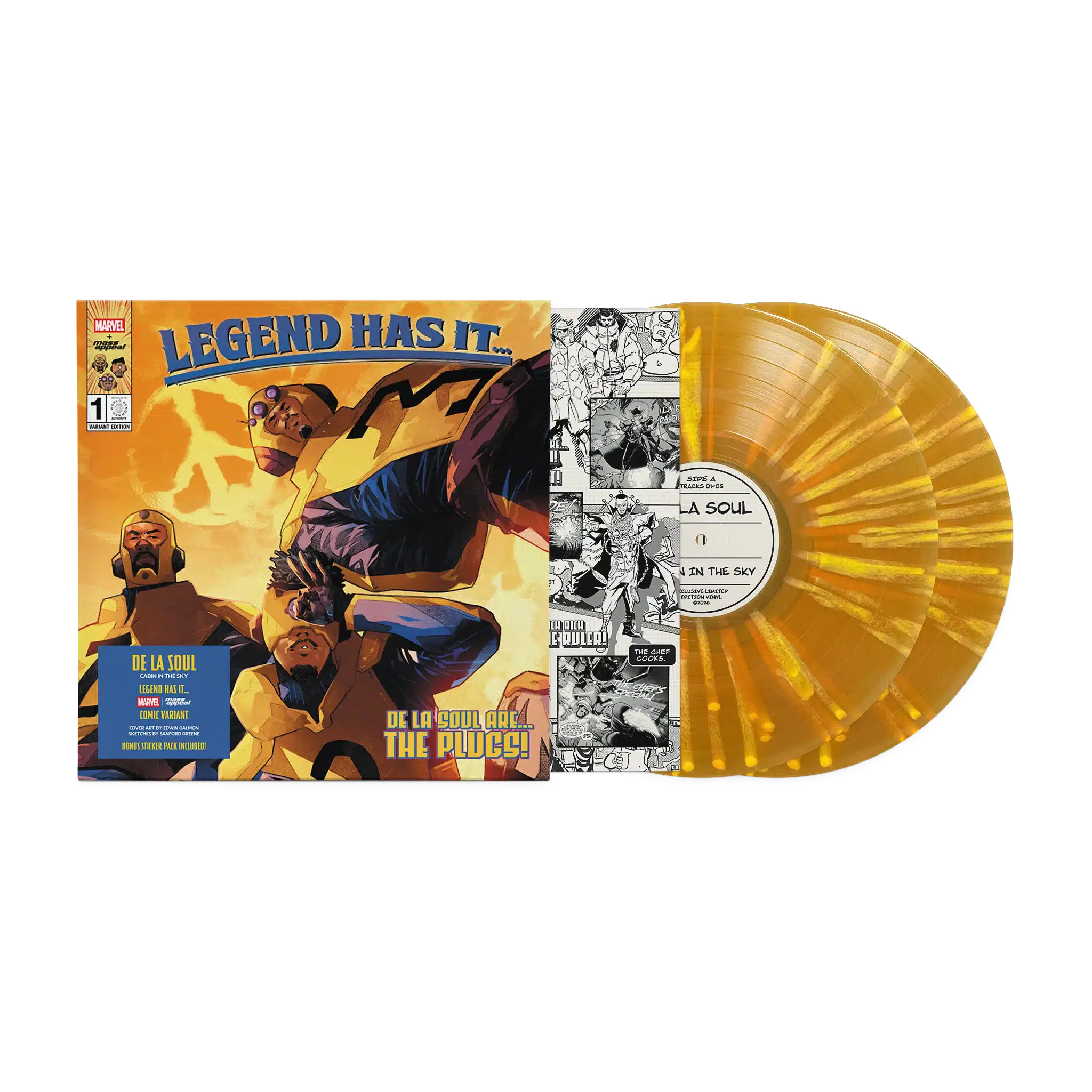 « Cabin In The Sky » de De La Soul a toujours évolué dans une sphère qui lui est propre : ludique, introspective et d’une créativité sans limites. Cette édition exclusive « Marvel Variant Edition » porte cet esprit encore plus loin, avec une illustration originale d’Edwin Galmon en couverture.