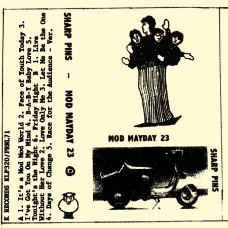 Le son garagepopspew originel de Sharp Pins dans toute sa croustillance et ses couinements, dubbé à la main à environ 50 exemplaires. Enregistré et mixé par Kai Slater, masterisé par Amy Dragon. Sorti à l'origine en cassette Hallogallo à tirage maison.