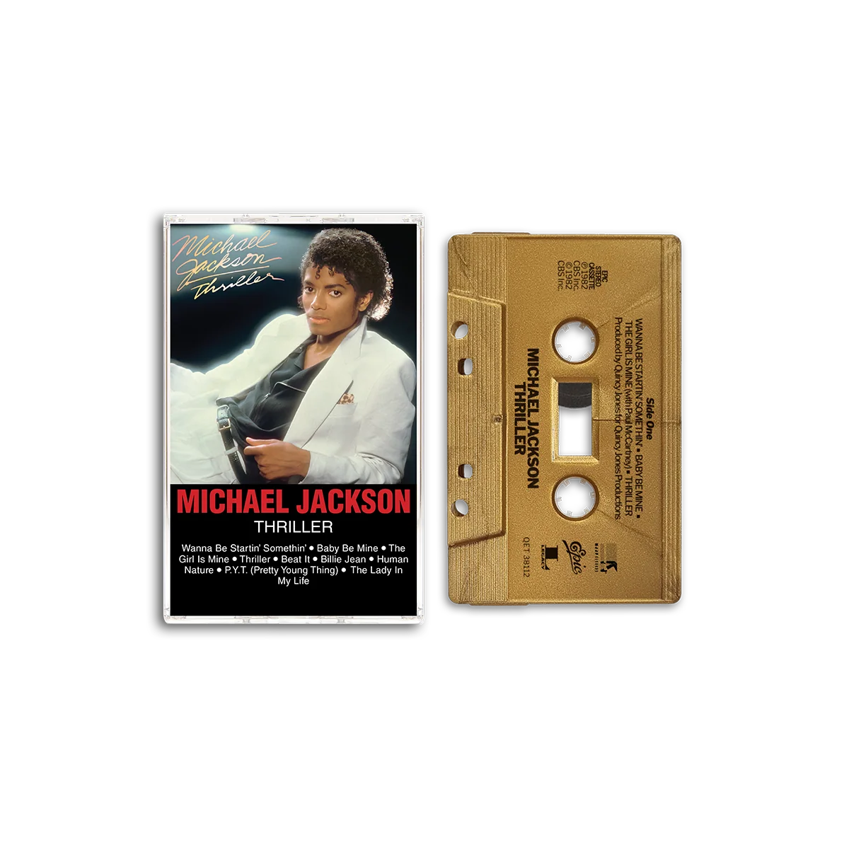 Pour la toute première fois, Thriller de Michael Jackson est disponible en Gold Metallic cassette, célébrant l’album le plus vendu au monde et le premier album certifié triple Diamond par la RIAA. Sorti en 1982, Thriller a changé à jamais l’histoire de la pop, avec sept titres classés dans le Top 10 américain, dont « Billie Jean », « Beat It » et « Thriller », et a permis à Michael de remporter un record de huit Grammy Awards en une seule soirée.