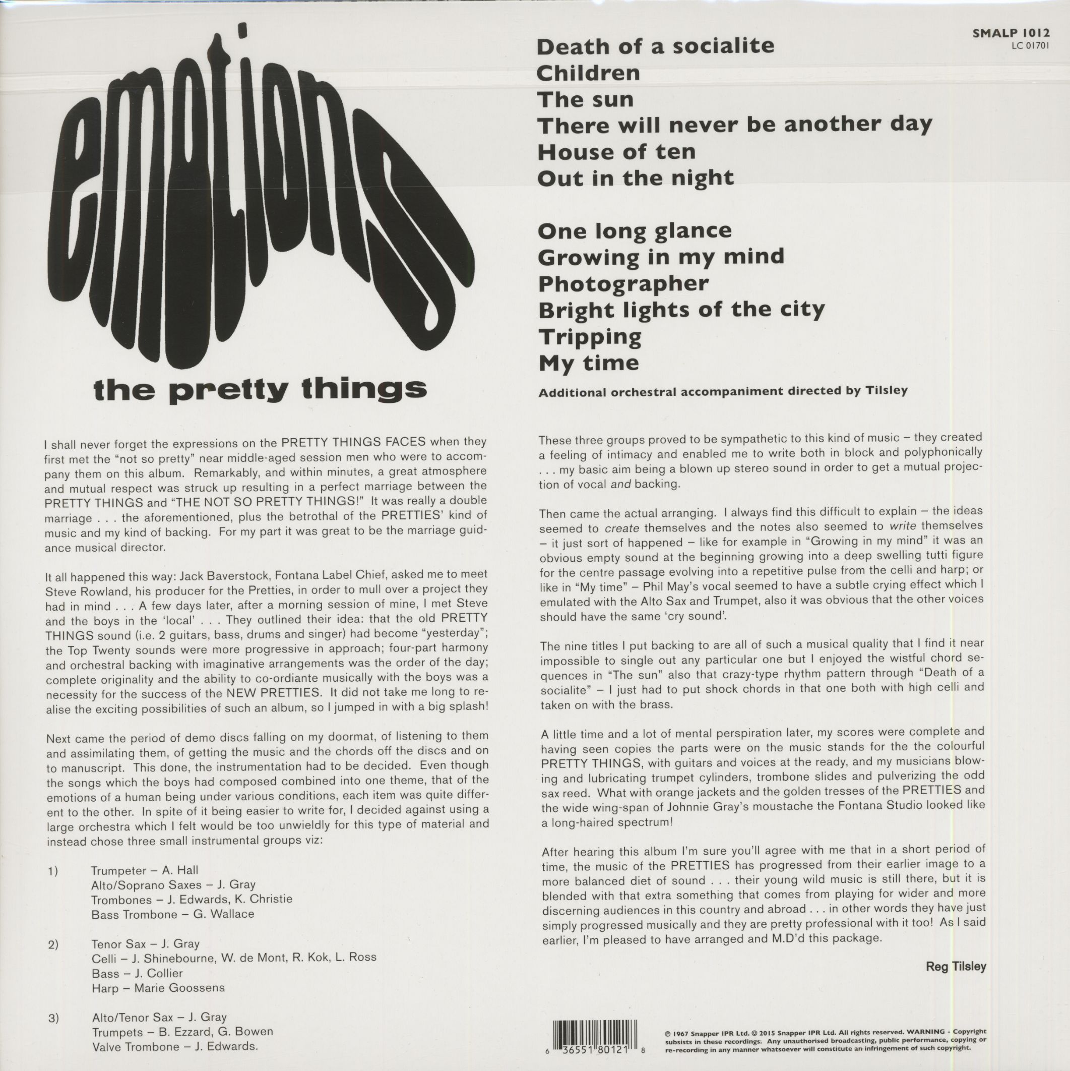 THE PRETTY THINGS - EMOTIONS (180G VINYL) - LP